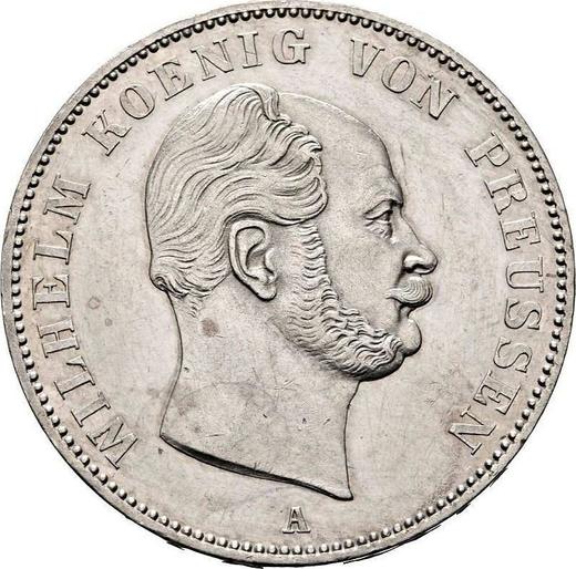 Obverse Thaler 1863 A - Silver Coin Value - Prussia, William I