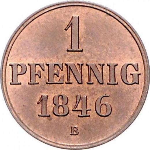 Reverse 1 Pfennig 1846 B "Type 1845-1851" -  Coin Value - Hanover, Ernest Augustus