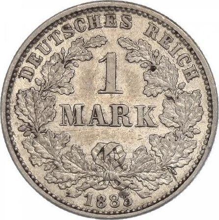 Аверс монеты - 1 марка 1885 года G "Тип 1873-1887" - цена серебряной монеты - Германия, Германская Империя