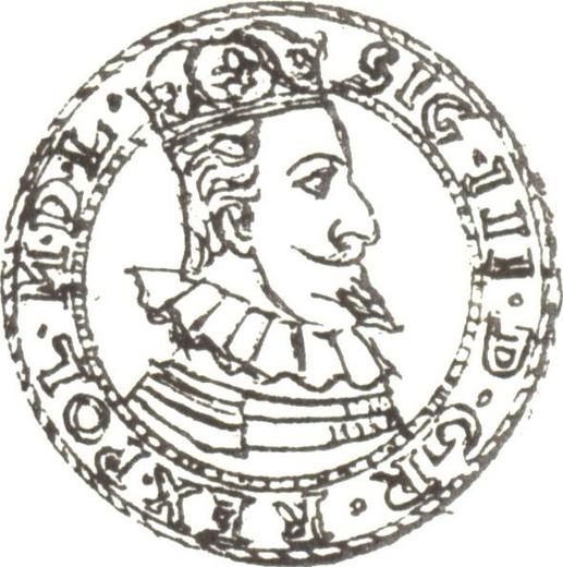 Аверс монеты - Шестак (6 грошей) 1603 года - цена серебряной монеты - Польша, Сигизмунд III Ваза