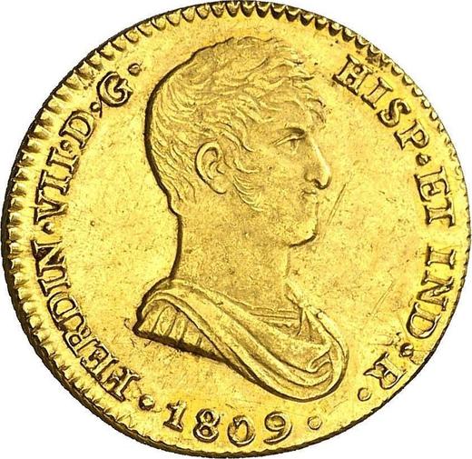 Аверс монеты - 2 эскудо 1809 года S CN "Тип 1809-1811" - цена золотой монеты - Испания, Фердинанд VII