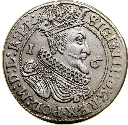 Awers monety - Ort (18 groszy) 1625 "Gdańsk" - cena srebrnej monety - Polska, Zygmunt III
