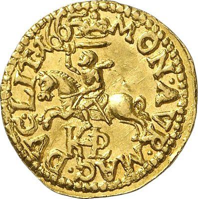 Reverse 1/2 Ducat 1665 TLB "Lithuania" - Gold Coin Value - Poland, John II Casimir