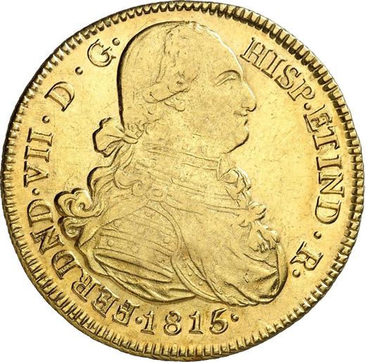 Аверс монеты - 8 эскудо 1815 года P JF - цена золотой монеты - Колумбия, Фердинанд VII