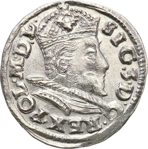 Аверс монеты - Трояк (3 гроша) 1596 года IF "Люблинский монетный двор" - цена серебряной монеты - Польша, Сигизмунд III Ваза