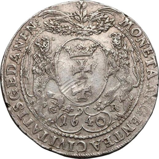 Reverso Medio tálero 1640 GR "Gdańsk" - valor de la moneda de plata - Polonia, Vladislao IV