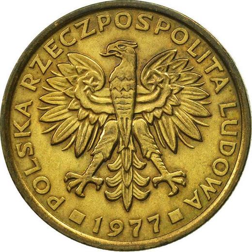 Аверс монеты - 2 злотых 1977 года WK - цена  монеты - Польша, Народная Республика