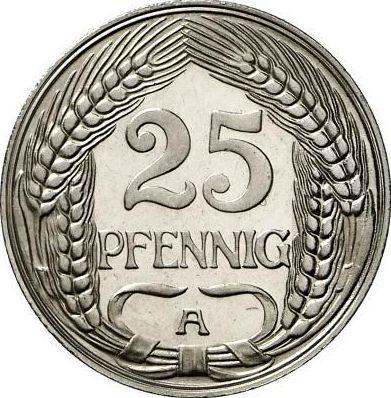 Anverso 25 Pfennige 1911 A "Tipo 1909-1912" - valor de la moneda  - Alemania, Imperio alemán