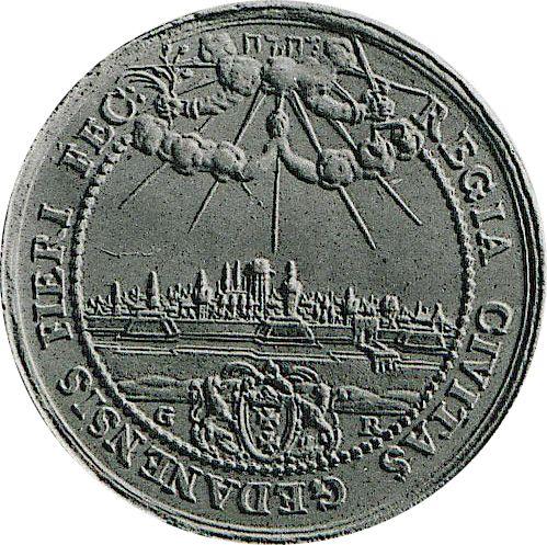 Reverso Donación 8 ducados Sin fecha (1649-1668) GR "Gdańsk" - valor de la moneda de oro - Polonia, Juan II Casimiro