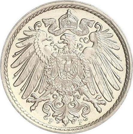 Rewers monety - 5 fenigów 1914 F "Typ 1890-1915" - cena  monety - Niemcy, Cesarstwo Niemieckie