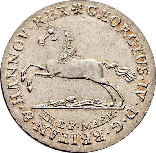 Аверс монеты - 16 грошей 1821 года "Тип 1820-1821" - цена серебряной монеты - Ганновер, Георг IV