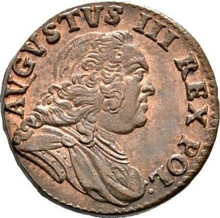 Obverse Schilling (Szelag) 1752 "Crown" -  Coin Value - Poland, Augustus III