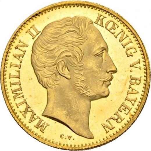 Awers monety - Dukat 1851 - cena złotej monety - Bawaria, Maksymilian II