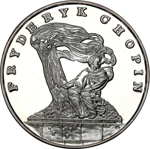Reverso 200000 eslotis 1990 "Frédéric Chopin" - valor de la moneda de plata - Polonia, República moderna