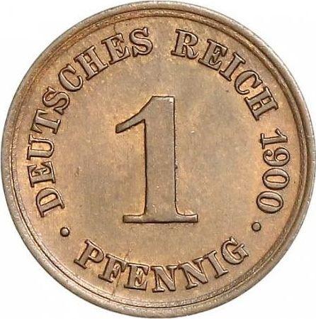 Anverso 1 Pfennig 1900 D "Tipo 1890-1916" - valor de la moneda  - Alemania, Imperio alemán
