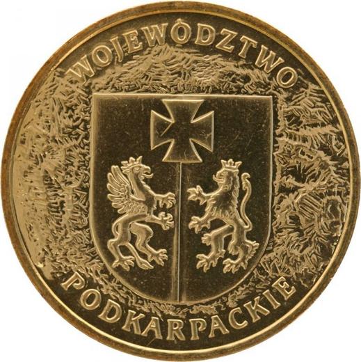Реверс монеты - 2 злотых 2004 года MW NR "Подкарпатское воеводство" - цена  монеты - Польша, III Республика после деноминации