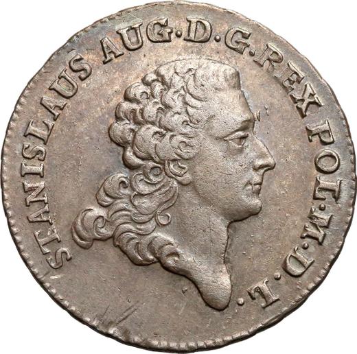 Аверс монеты - Двузлотовка (8 грошей) 1776 года EB - цена серебряной монеты - Польша, Станислав II Август