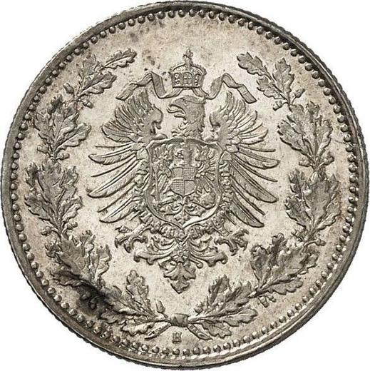Reverso 50 Pfennige 1877 H "Tipo 1877-1878" - valor de la moneda de plata - Alemania, Imperio alemán