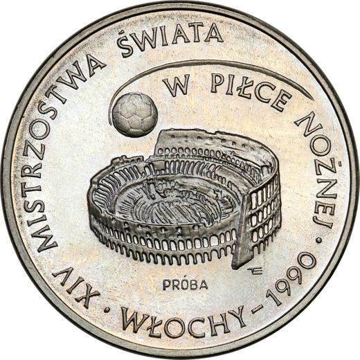 Reverso Pruebas 1000 eslotis 1988 MW ET "Copa Mundial de Fútbol de 1990" Níquel - valor de la moneda  - Polonia, República Popular