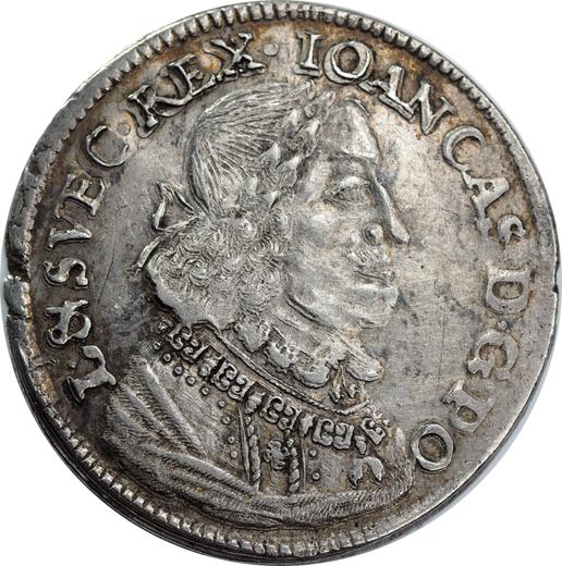 Аверс монеты - Орт (18 грошей) 1652 года CG "Тип 1651-1652" - цена серебряной монеты - Польша, Ян II Казимир