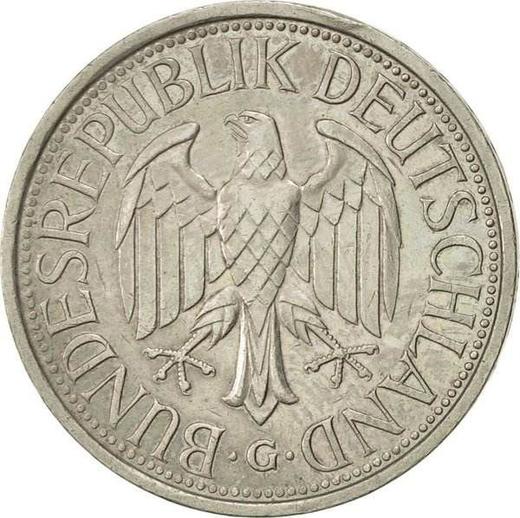 Rewers monety - 1 marka 1980 G - cena  monety - Niemcy, RFN