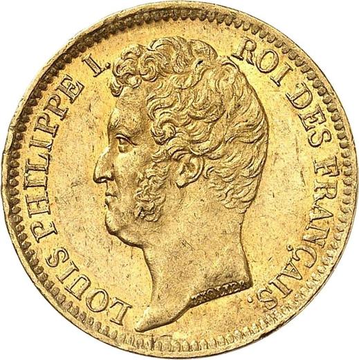 Аверс монеты - 20 франков 1831 года T "Гурт выпуклый" Нант - цена золотой монеты - Франция, Луи-Филипп I