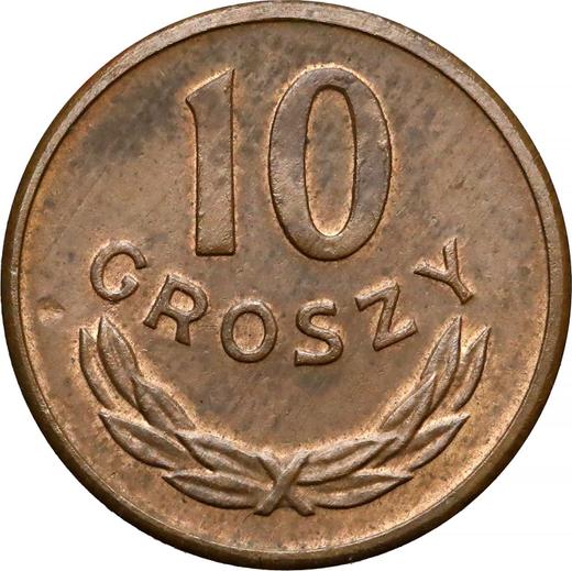 Реверс монеты - Пробные 10 грошей 1978 года Бронза - цена  монеты - Польша, Народная Республика
