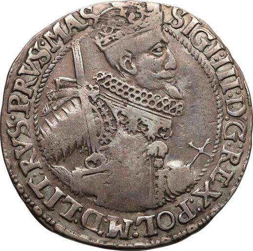 Anverso Ort (18 groszy) 1620 Flores a los lados del escudo - valor de la moneda de plata - Polonia, Segismundo III