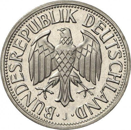 Реверс монеты - 1 марка 1968 года J - цена  монеты - Германия, ФРГ