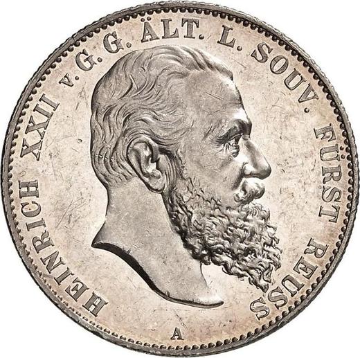 Anverso 2 marcos 1901 A "Reuss-Greiz" - valor de la moneda de plata - Alemania, Imperio alemán