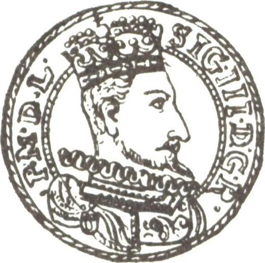 Аверс монеты - Шестак (6 грошей) 1601 года "Тип 1595-1603" - цена серебряной монеты - Польша, Сигизмунд III Ваза