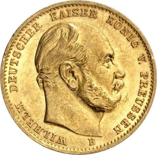 Аверс монеты - 10 марок 1872 года B "Пруссия" - цена золотой монеты - Германия, Германская Империя