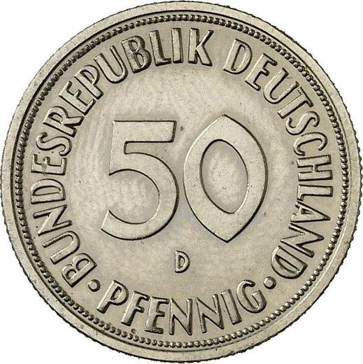 Anverso 50 Pfennige 1968 D - valor de la moneda  - Alemania, RFA