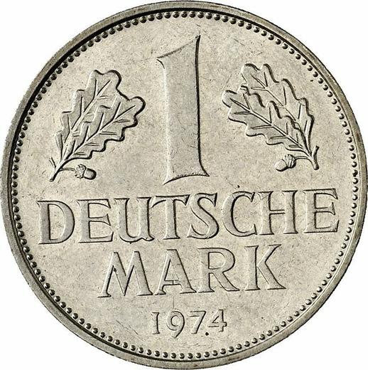 Awers monety - 1 marka 1974 D - cena  monety - Niemcy, RFN