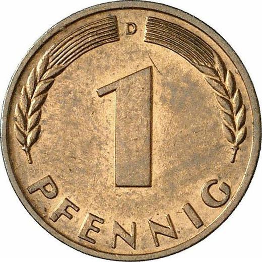 Awers monety - 1 fenig 1967 D - cena  monety - Niemcy, RFN