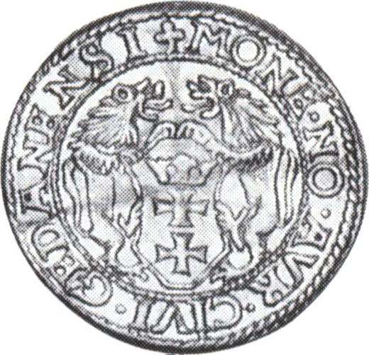 Реверс монеты - Дукат 1552 года "Гданьск" - цена золотой монеты - Польша, Сигизмунд II Август