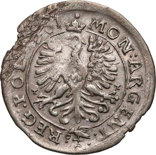 Реверс монеты - 3 крейцера 1661 года TT - цена серебряной монеты - Польша, Ян II Казимир