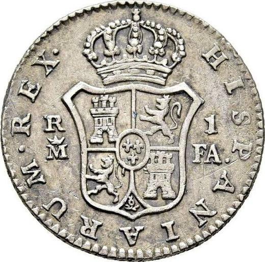 Реверс монеты - 1 реал 1801 года M FA - цена серебряной монеты - Испания, Карл IV