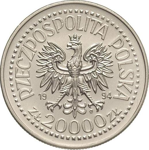 Avers 20000 Zlotych 1994 MW ET "Sigismund I der Alte" - Münze Wert - Polen, III Republik Polen vor Stückelung