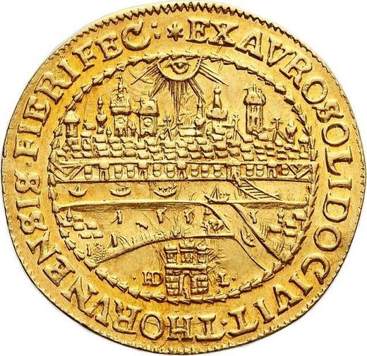 Reverse 2 Ducat no date (1669-1673) "Torun" - Gold Coin Value - Poland, Michael Korybut
