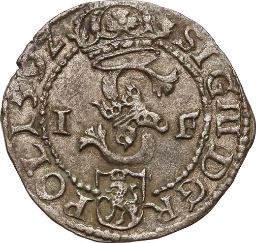 Аверс монеты - Шеляг 1592 года IF "Олькушский монетный двор" - цена серебряной монеты - Польша, Сигизмунд III Ваза
