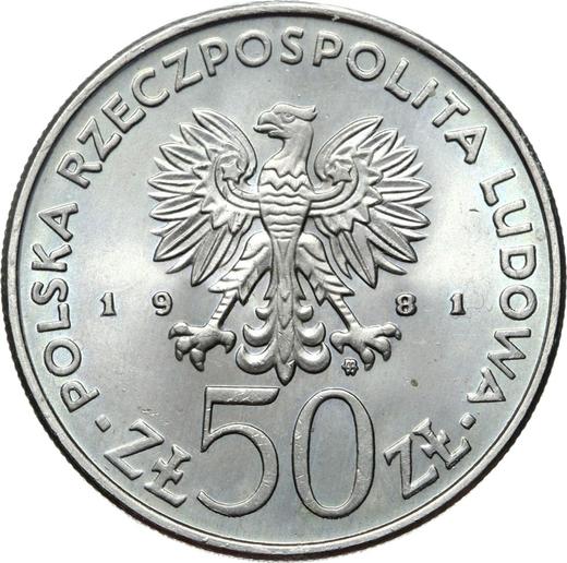 Awers monety - 50 złotych 1981 MW "Bolesław II Szczodry" Miedź-nikiel - cena  monety - Polska, PRL