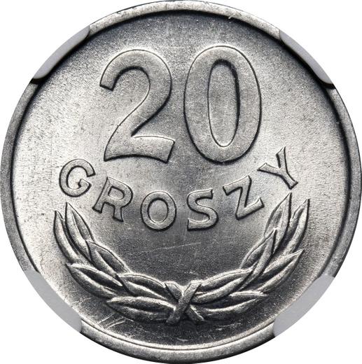 Reverso 20 groszy 1965 MW - valor de la moneda  - Polonia, República Popular