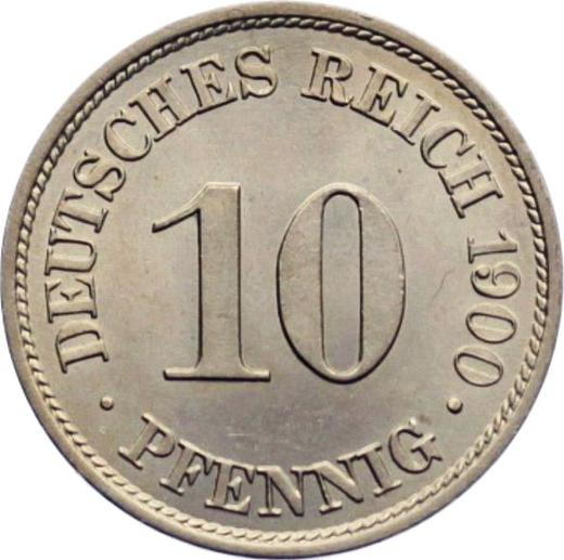 Аверс монеты - 10 пфеннигов 1900 года A "Тип 1890-1916" - цена  монеты - Германия, Германская Империя