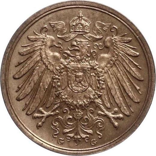 Reverso 2 Pfennige 1912 G "Tipo 1904-1916" - valor de la moneda  - Alemania, Imperio alemán