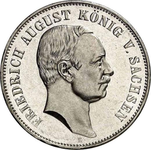 Аверс монеты - 5 марок 1908 года E "Саксония" - цена серебряной монеты - Германия, Германская Империя