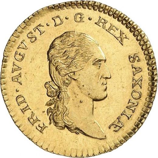 Awers monety - Dukat 1806 S.G.H. "Typ 1806-1822" - cena złotej monety - Saksonia-Albertyna, Fryderyk August I