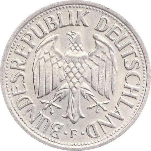 Rewers monety - 1 marka 1963 F - cena  monety - Niemcy, RFN