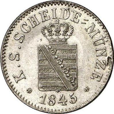 Anverso 1 nuevo grosz 1845 F - valor de la moneda de plata - Sajonia, Federico Augusto II