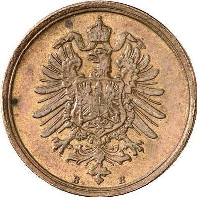 Reverso 1 Pfennig 1877 B "Tipo 1873-1889" - valor de la moneda  - Alemania, Imperio alemán